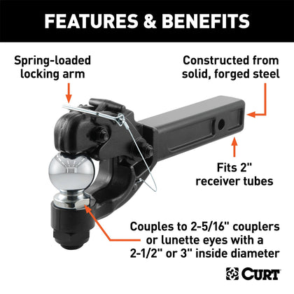 CURT 48006 Combination Ball/Pintle Hook