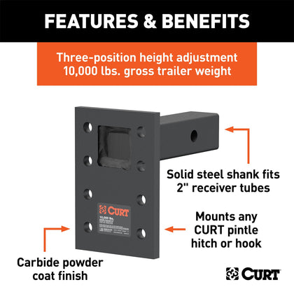 CURT 48323 Adjustable Pintle Mount