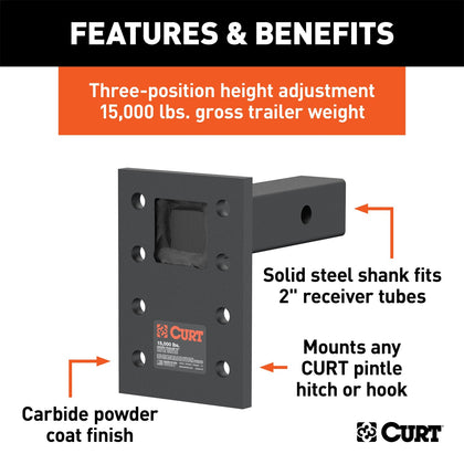 CURT 48328 Adjustable Pintle Mount