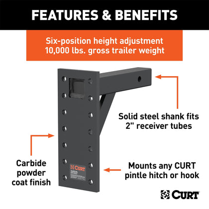 CURT 48341 Adjustable Pintle Mount