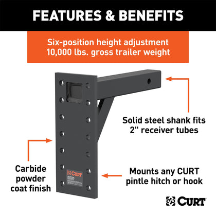 CURT 48342 Adjustable Pintle Mount