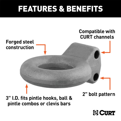 CURT 48600 Adjustable Eye Drawbar
