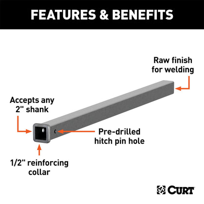 CURT 49480 Receiver Tube