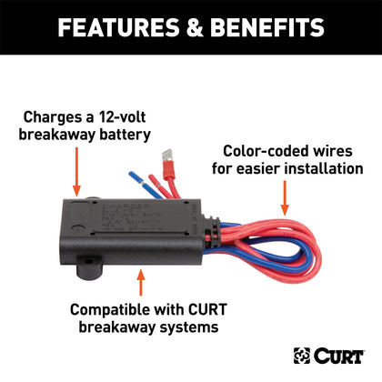 CURT 52025 Replacement Breakaway Battery Charger