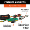 CURT 55513 Custom Wiring Harness Fits 93-15 T100 Pickup Tacoma