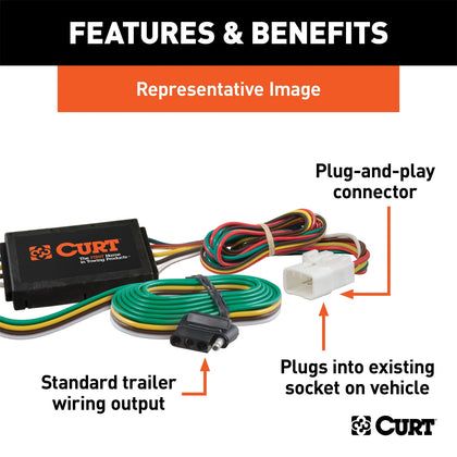 CURT 55550 Custom Wiring Connector Fits 03-06 Sorento