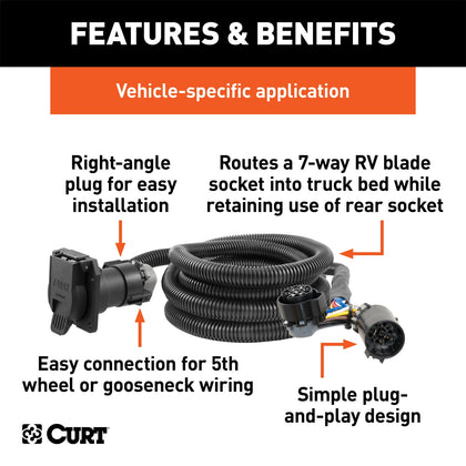 CURT 56000010 Custom Wiring Harness Extension