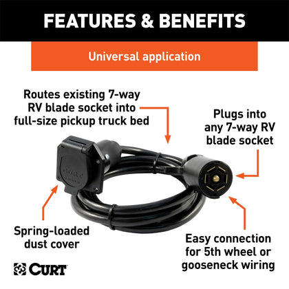 CURT 56080 Original Equipment Wiring Extension