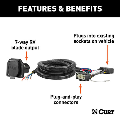 CURT 56278 Custom Wiring Harness Fits 11-15 Explorer