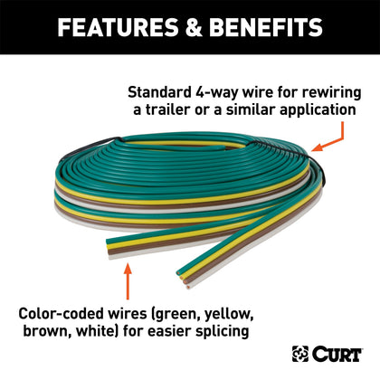 CURT 57001 Trailer Wire