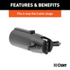 CURT 57040 7-Way Round To 4-Way Flat Adapter