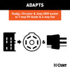 CURT 57100 7-Way Round RV To 4-Way Flat Adapter