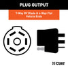 CURT 57101 7-Way Round RV To 4-Way Flat Adapter