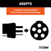 CURT 57183 4-Way Flat To 6-Way Round Wiring Adapter