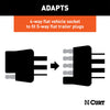 CURT 57187 4-Way Round To 5-Way Flat Wiring Adapter