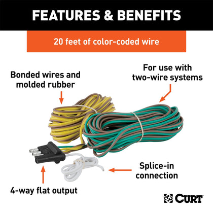 CURT 57220 4-Way Flat Connector Plug