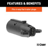 CURT 57240 7-Way Round RV To 4-Way Flat Adapter