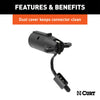 CURT 57245 7-Way Round RV To 4-Way Flat Adapter