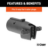 CURT 57250 7-Way Round RV To 5-Way Flat Adapter