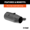 CURT 57261 7-Way Round RV To 6-Way Round Adapter