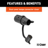 CURT 57265 7-Way Round RV To 6-Way Round Adapter