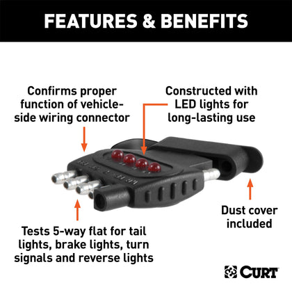 CURT 57505 LED Connector Tester