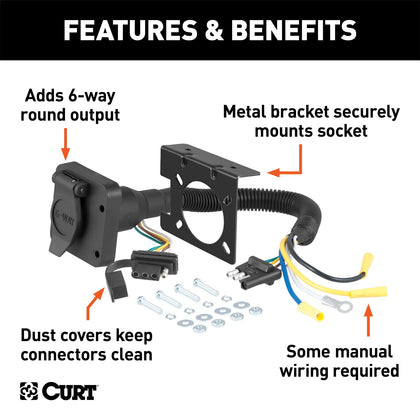 CURT 57604 Duplex Electrical Adapters