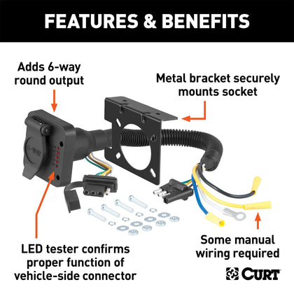 CURT 57624 Duplex Electrical Adapters
