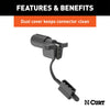 CURT 57627 6-Way Round Electrical Adapter w/Tester
