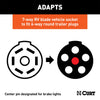 CURT 57660 7-Way Round RV To 6-Way Round Adapter