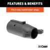 CURT 57660 7-Way Round RV To 6-Way Round Adapter