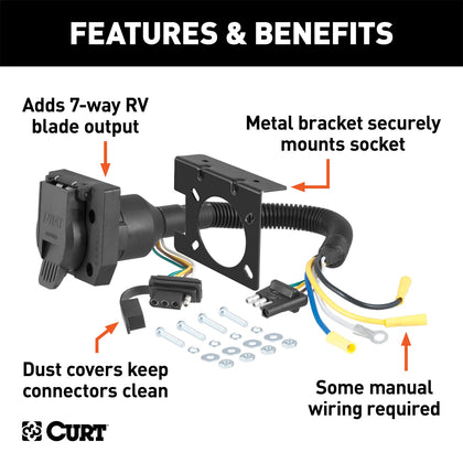 CURT 57672 Duplex Electrical Adapters