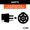 CURT 57676 4-Way Flat To 7-Way Round RV Blade Wiring Adapter