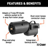 CURT 57724 7-Way Round RV To 4-Way Flat Adapter