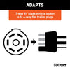 CURT 57724 7-Way Round RV To 4-Way Flat Adapter