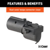 CURT 57724 7-Way Round RV To 4-Way Flat Adapter