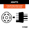 CURT 57725 7-Way Round RV To 5-Way Flat Adapter