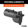 CURT 57726 7-Way Round RV To 6-Way Round Adapter