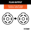 CURT 57727 7-Way RV Blade Electrical Adapter w/Backup Alarm