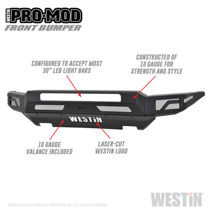 Westin 58-41145 Pro-Mod Front Bumper Fits 17-19 F-150