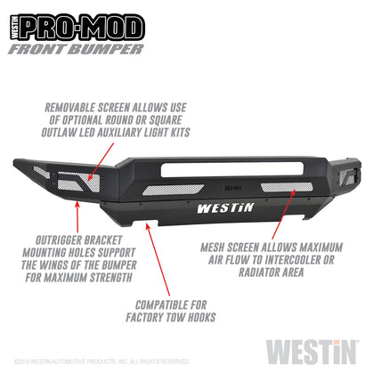 Westin 58-41145 Pro-Mod Front Bumper Fits 17-19 F-150