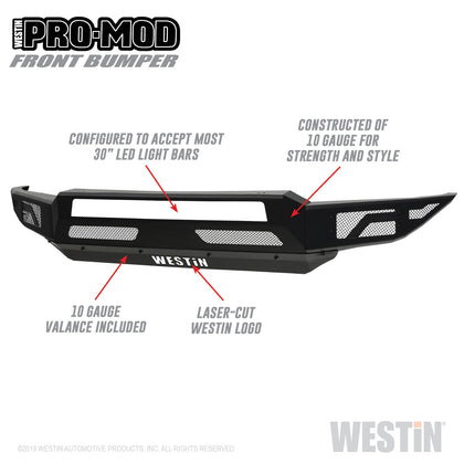 Westin 58-41215 Pro-Mod Front Bumper Fits 19-21 Silverado 1500