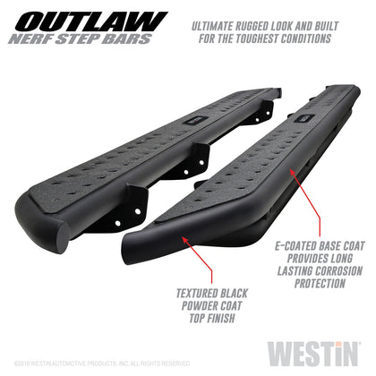 Westin 58-54085 Outlaw Nerf Step Bars Fits 19-21 1500