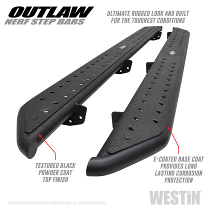 Westin 58-54165 Outlaw Nerf Step Bars Fits 20-21 Gladiator