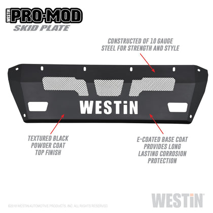 Westin 58-71165 Pro-Mod Skid Plate Fits Silverado 2500 HD Silverado 3500 HD