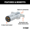 CURT 58060 4-Way Round Connector Plug
