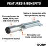 CURT 58083 6-Way Round Connector Plug w/Spring