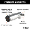 CURT 58120 6-Way Round Connector Plug