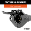 CURT 58130 6-Way Round Connector Socket
