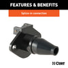 CURT 58130 6-Way Round Connector Socket